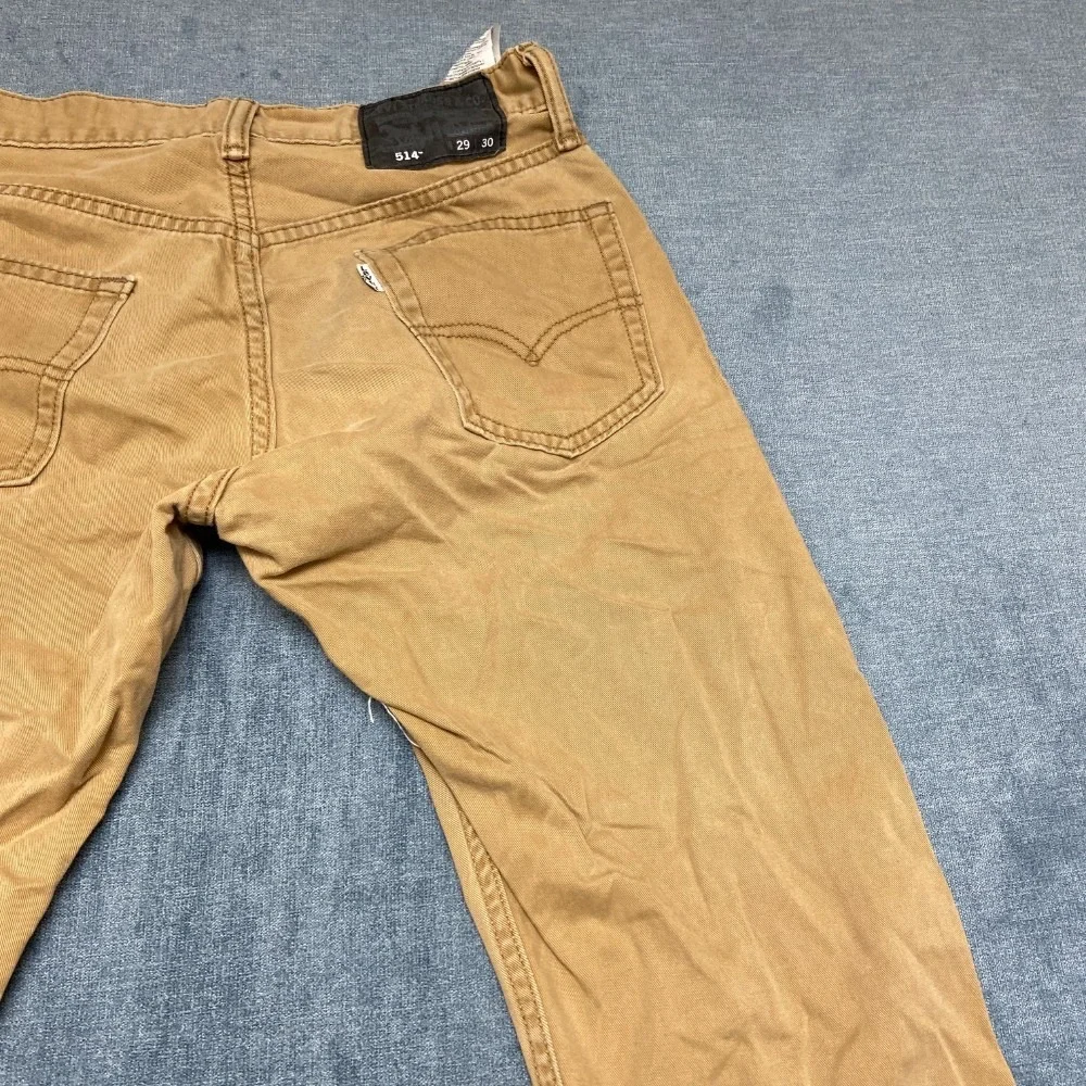 Levi's 514 Jeans Men 29x30 Brown Soft Washed Twill Comfort Everyday Straight Leg